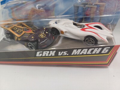 ミニカー hot wheels speed racer Hot Wheels Speed Racer Race Wrecked GRX Vs. Mach 6 Movie Model