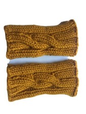 BOOT CUFFS YELLOW KNIT NEW