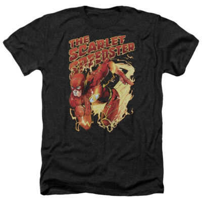 THE FLASH SCARLET SPEEDSTER Licensed Adult Men's Heather Tee Shirt SM-3XL