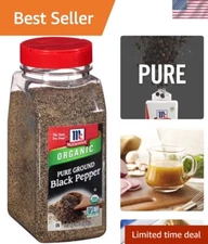 12oz Non-GMO Organic Pure Ground Black Pepper - Enhance Your Culinary Creations
