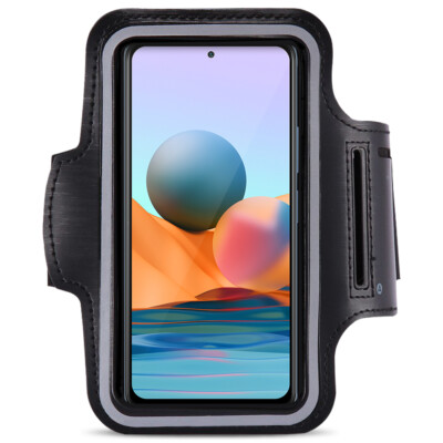 Handy Hülle für Xiaomi Redmi Note 10 Pro Jogging Tasche Schwarz Fitness Armband