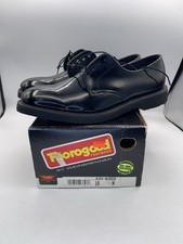 Lady Thorogood Black Leather Oxford Workwear Shoes Made in USA Womens 10 Vibram