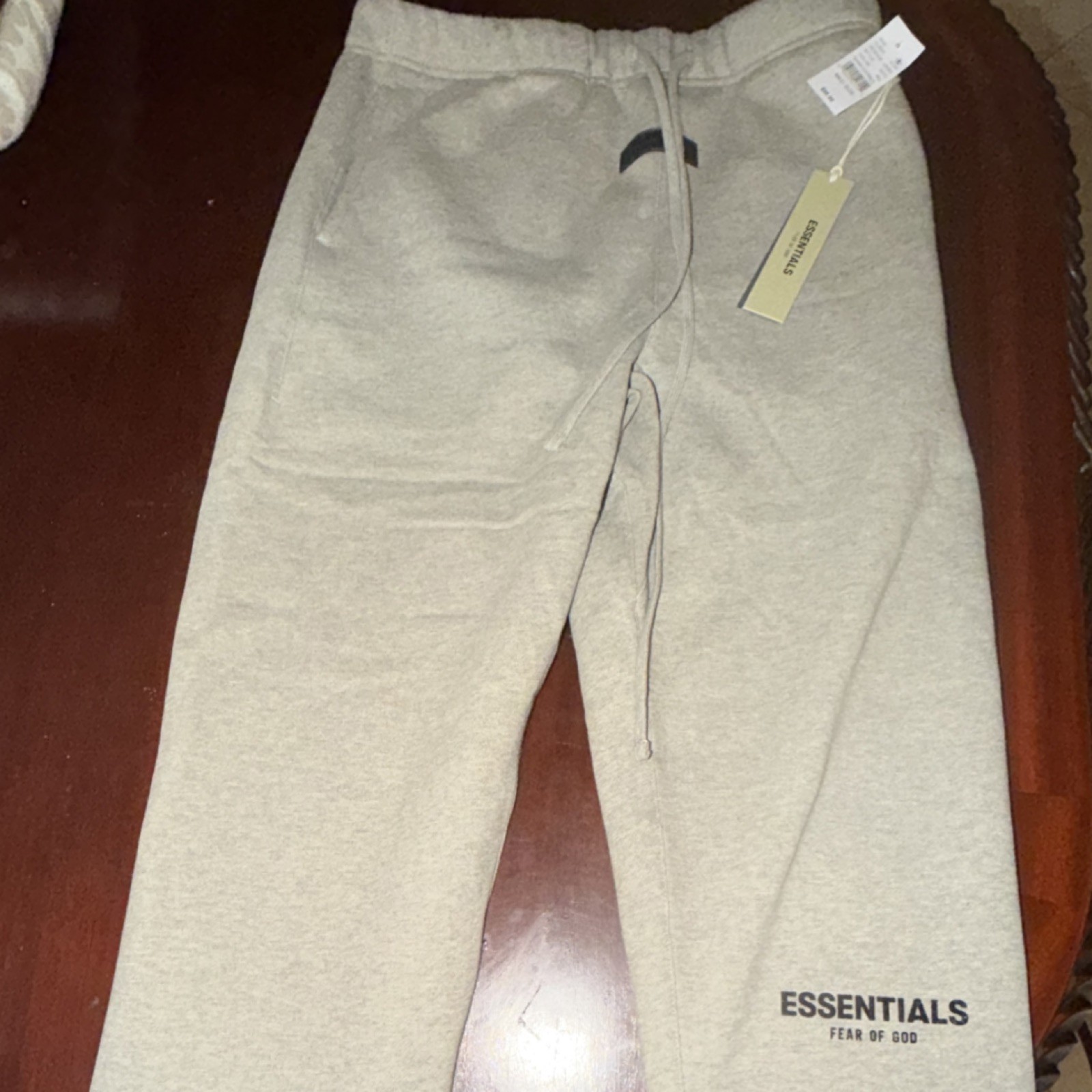 Essentials Fear of God Beige Men's Sweatpants Drawstring Elastic Waist Pockets
