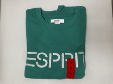 ESPRIT MEDIUM Women  s Crewneck Sweatshirt Green Retro Logo NWT Costco Vintage