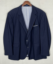 Stafford Essentials Navy Blue Blazer Men's 52R Classic Solid Versatile Any Event