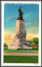Postcard Barnard Monument Buttonwood Park  MA B48