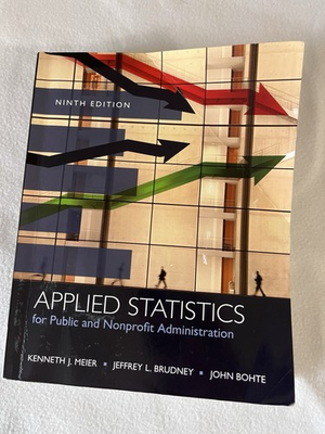 #ad Applied Statistics for Public and Paperback by Meier Kenneth; Brudney Good $44.00
