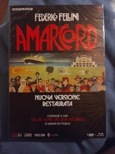 Amarcord Nuova Versione Restaurata Con 3 Card Da Collezione Blu Ray E Dvd Esclus