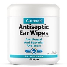 Cat  Dog Ear Infection Treatment Wipes   Soothes Itchy  Inflamed Ears   Cle...