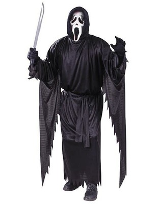 Ghostface Scream Halloween-Herrenkostüm schwarz-weiss - Cod.257704