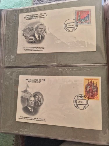 Last Day of USSR - First Day of Russia Federation. Two First day covers. Lot#204