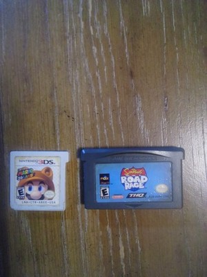 Lot Of 2 Games  Simpson Road Rage And Super Mario 3d Land