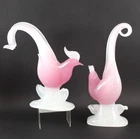 1950s Vintage ARCHIMEDE SEGUSO Italian Murano Art Glass Rooster Birds Sculptures