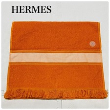 Asciugamano collezione HERMES Bain Beach con frange Made Belgium logo...