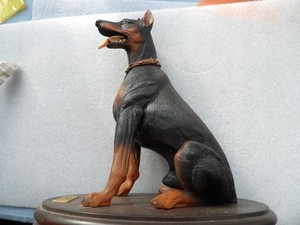 Vintage Doberman Pinscher statue 11.5 inches tall