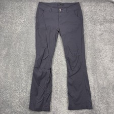 Prana Pants Womens 10 Gray Outdoor Helle Pants Hiking Roll Up