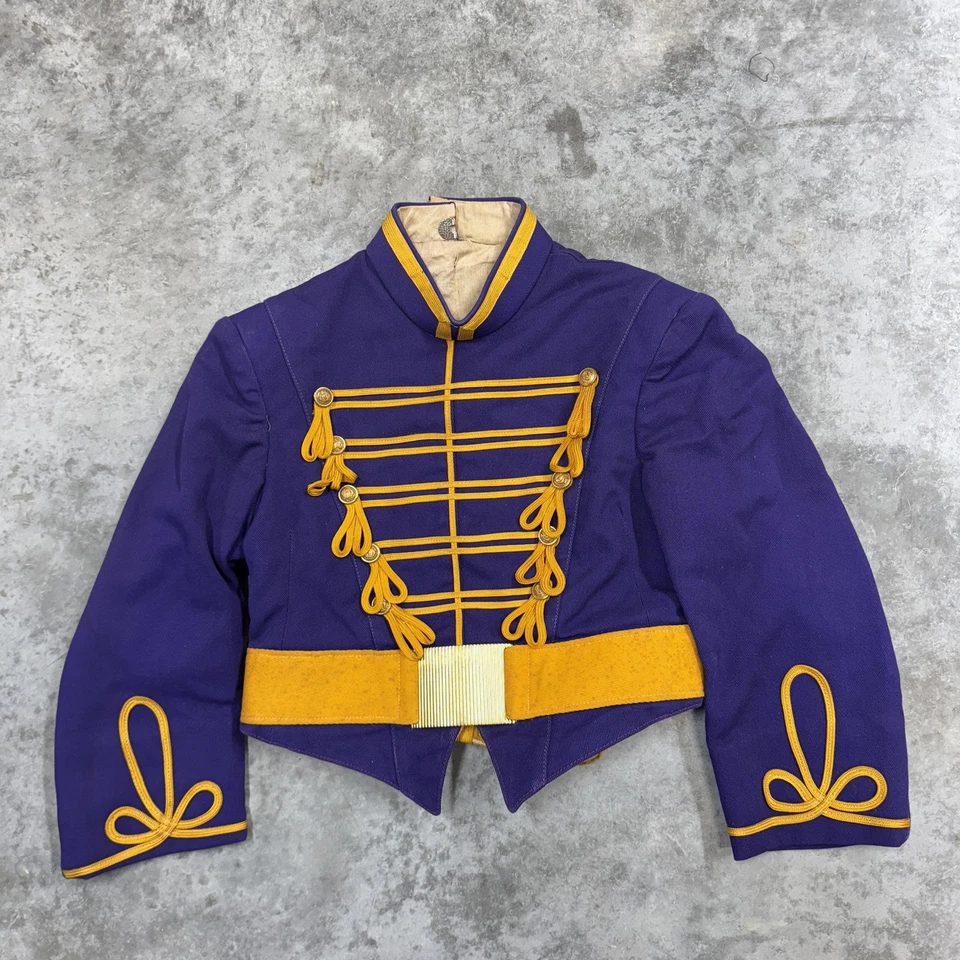 Vintage Uniforms by Ostwald Jacket Youth Small Purple Gold Marching Band Hussar - Image 3 of 4