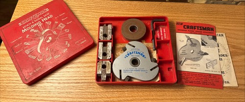 CRAFTSMAN BENCH & RADIAL SAW MOLDING SET HEAD & 3 SETS OF CUTTERS 9-3200