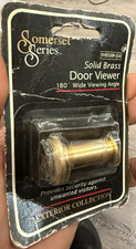 Somerset Series Door Viewer 180&deg; Wide Angle Solid Brass Antique Style Gold