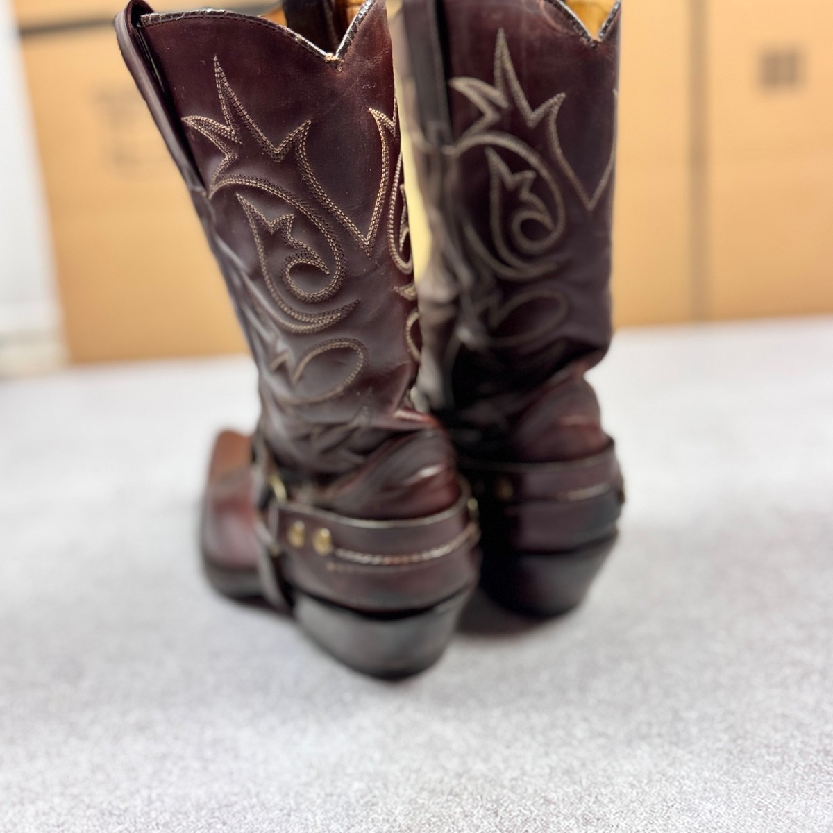 Sendra Biker Cowboy Western Leather Boots 4672 Size 41 26cm | eBay