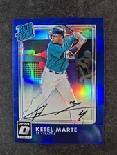 Ketel Marte 2016 Optic Rated Rookie Auto Blue Holo /75 On Card Mariners