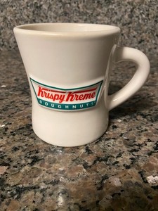 Vintage Krispy Kreme Doughnuts 3-D  Raised Double Sided Logo Mug