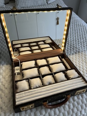 Orig Louis Vuitton Aktenkoffer upcycling Uhrenkoffer Schmuckkoffer Unikat 