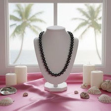 Natural Black Tahitian Pearl Necklace 8.5mm 1...