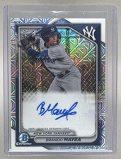 Brice Matthews 2024 Bowman Chrome #BMA-BM Mega Refractor Prospect Auto