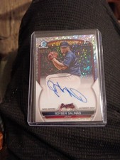 2023 Bowman Chrome Royber Salinas 1st Bowman Speckle Refractor Auto Braves /299