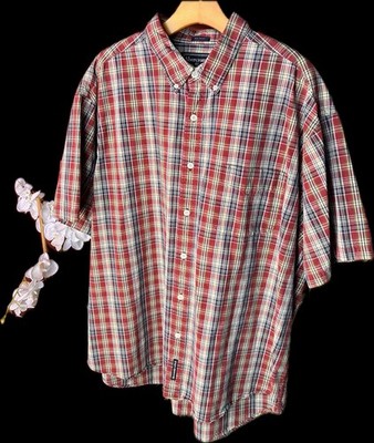 AMBERCROMBIE & FITCH Men s Authentic Big Shirt Classic in Red Plaid