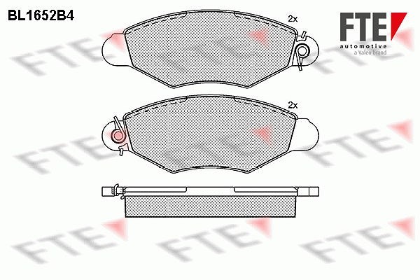 FTE Bremsbelagsatz, Scheibenbremse Vorderachse U.A. FüR Nissan, Renault-image