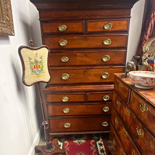 Antique 8 Drawer Georgian chest on chest or tall boy. Pick up only