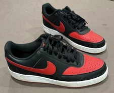 Mens Nike Court Vision Low Next Nature Shoes Black University Red Size 10.5 