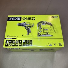 Ryobi Combi Drill & Jigsaw Set Cordless 18V 2x2Ah Li-ion RCK182K-220S Compact