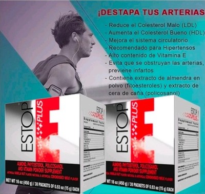 2 Estop Plus de Omnilife apoyar la salud cardiovascular ,niveles  de colesterol 