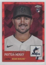 2022 Chrome Platinum Anniversary Red Atomic Refractor /100 Payton Henry #98 0f28