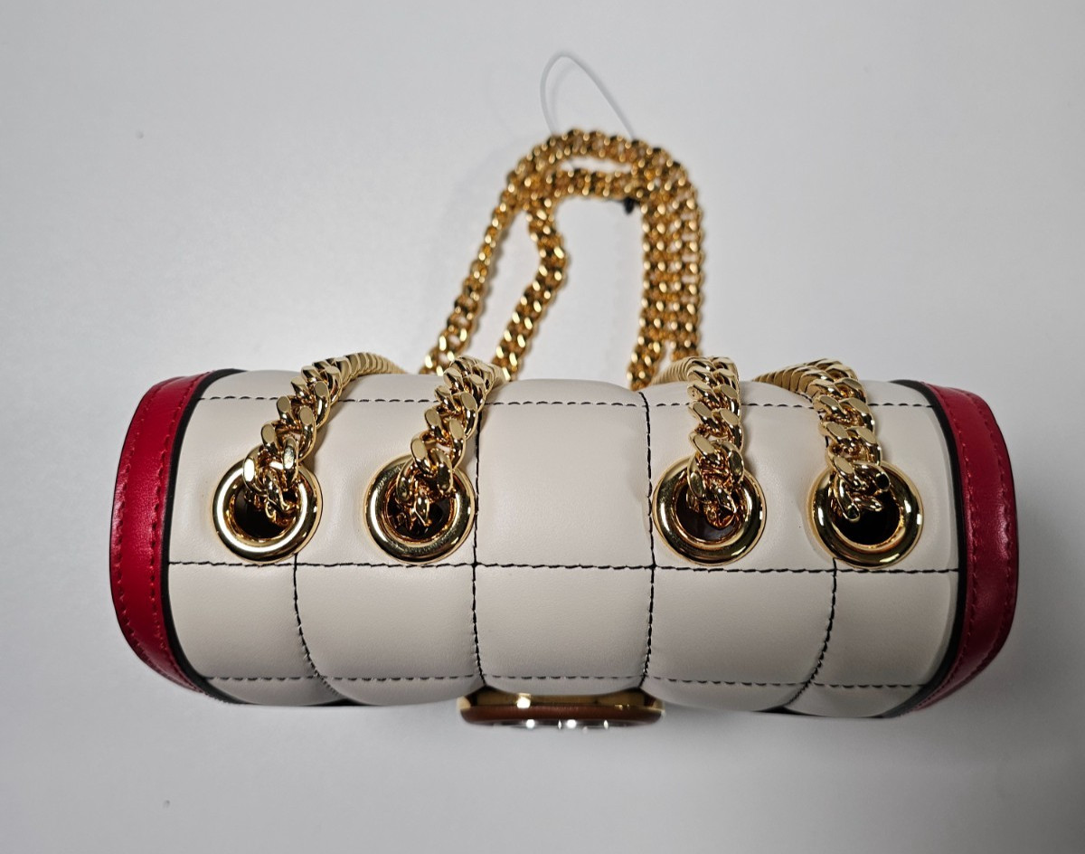 GUCCI DECO MINI SHOULDER BAG QUILTED MATELASSÉ LEATHER GOLD CHAIN INTERLOCKING G image 7
