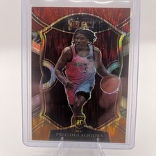 Precious Achiuwa 2020-21 Panini Select #80 Red White Orange Flash Prizm RC