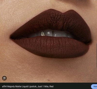 Af94 Majorly Matte Liquid Lipstick Just 1 Nite (RED) Family) Vegan NEW SEALED