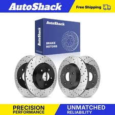 Front Rear Drilled Slotted Brake Rotors for Chevy Impala 2013-2015 Malibu