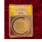1934-S Peace Dollar ANACS AU 50 Details Harshly Cleaned Silver KM#150