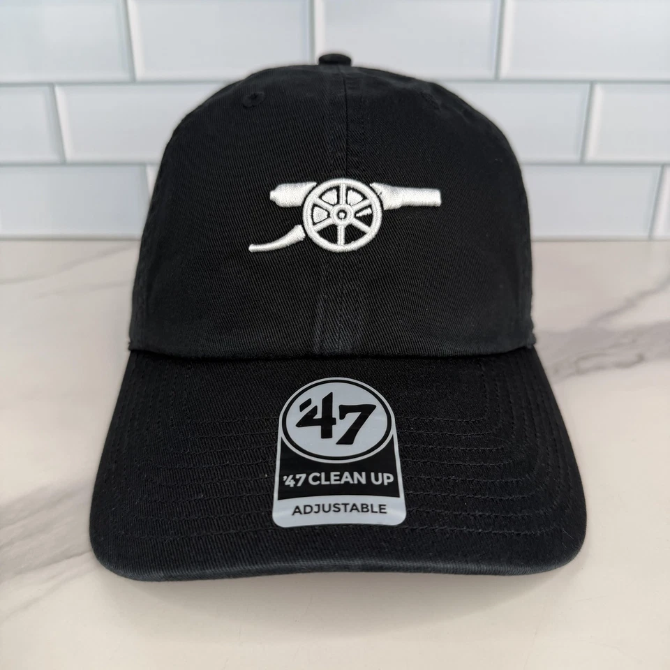 Gorra Arsenal FC Correa Trasera Para Hombre Talla Única Negra EPL Fútbol Papá Sombrero Cañón 47 Foto 2 de 4