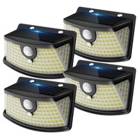 Solarlampen AußEn Bewegungsmelder Wetterfest Gartenleuchten LED 4Er Set 120 Leds