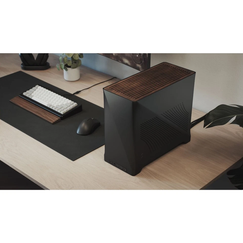 Fractal Design Era 2 Mini-ITX SFF Gaming PC Case - Charcoal Gray - Image 2 of 4