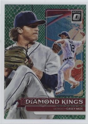 2022 Panini Donruss Optic Diamond Kings Green Dragon Prizm 39/99 Casey Mize v5j