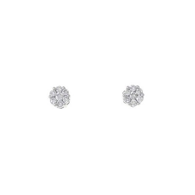 Authentic K18WG Diamond Pierce 0.25CT #260-007-823-4529