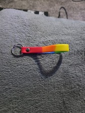 Pride Silicone Rainbow Keyring Keychain