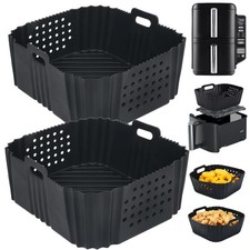Air Fryer Silicone Liner for Ninja Double Stack 7.6L SL300UK, Perforated Air Fry