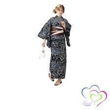 Women's Yukata 2-Piece Set: Yukata and Obi Set Half-width Obi Reversible 100